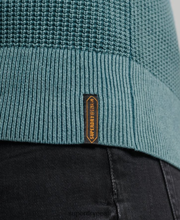 Superdry mehed akadeemia värvitud tekstuuriga hüppaja B2LT41349 Riietus sinine