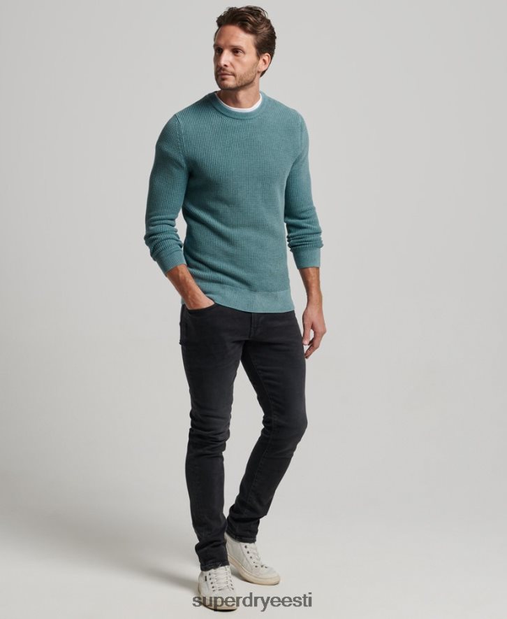 Superdry mehed akadeemia värvitud tekstuuriga hüppaja B2LT41349 Riietus sinine