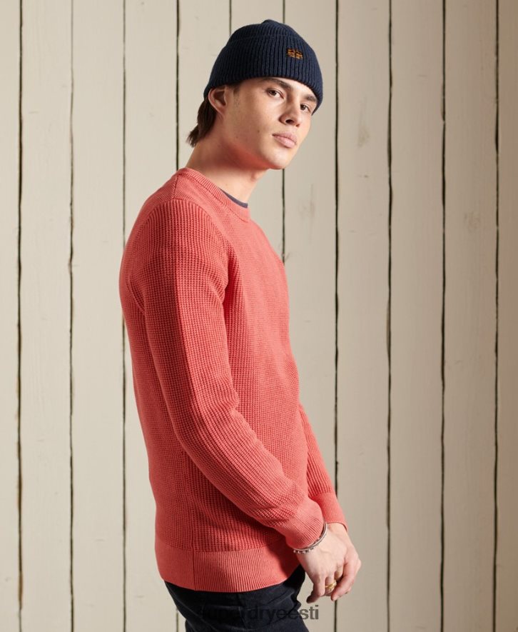 Superdry mehed akadeemia värvitud tekstuuriga hüppaja B2LT45300 Riietus punane