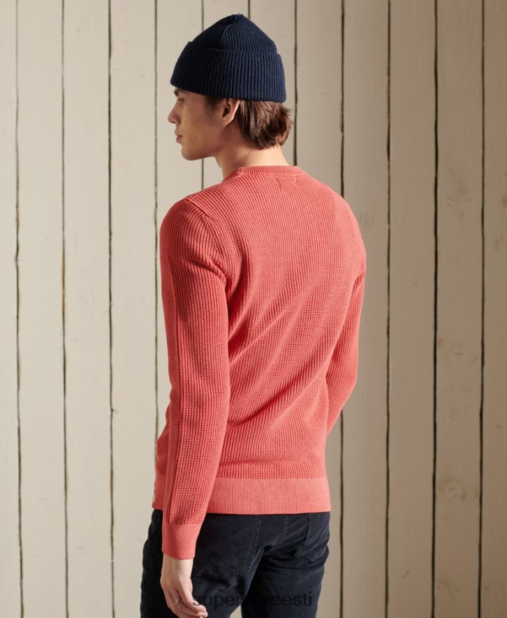 Superdry mehed akadeemia värvitud tekstuuriga hüppaja B2LT45300 Riietus punane