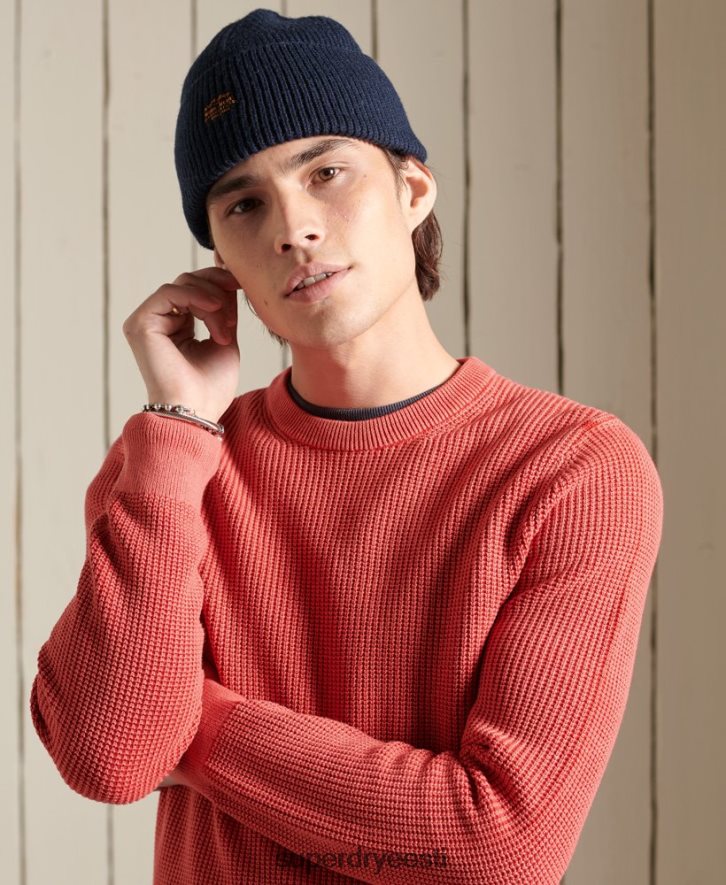 Superdry mehed akadeemia värvitud tekstuuriga hüppaja B2LT45300 Riietus punane