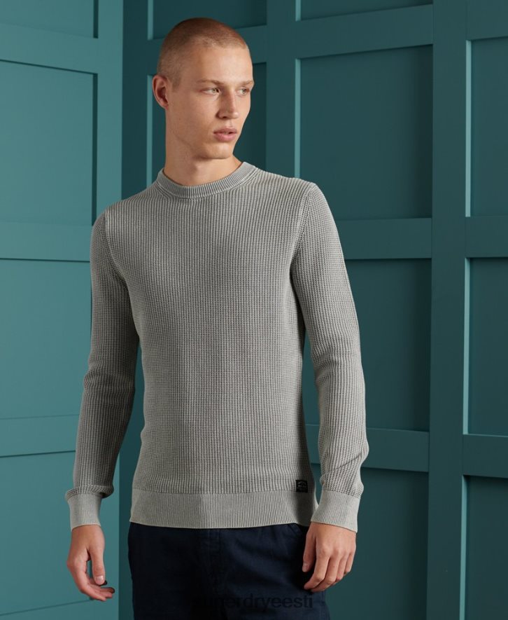 Superdry mehed akadeemia värvitud tekstuuriga meeskonna hüppaja B2LT45296 Riietus hall