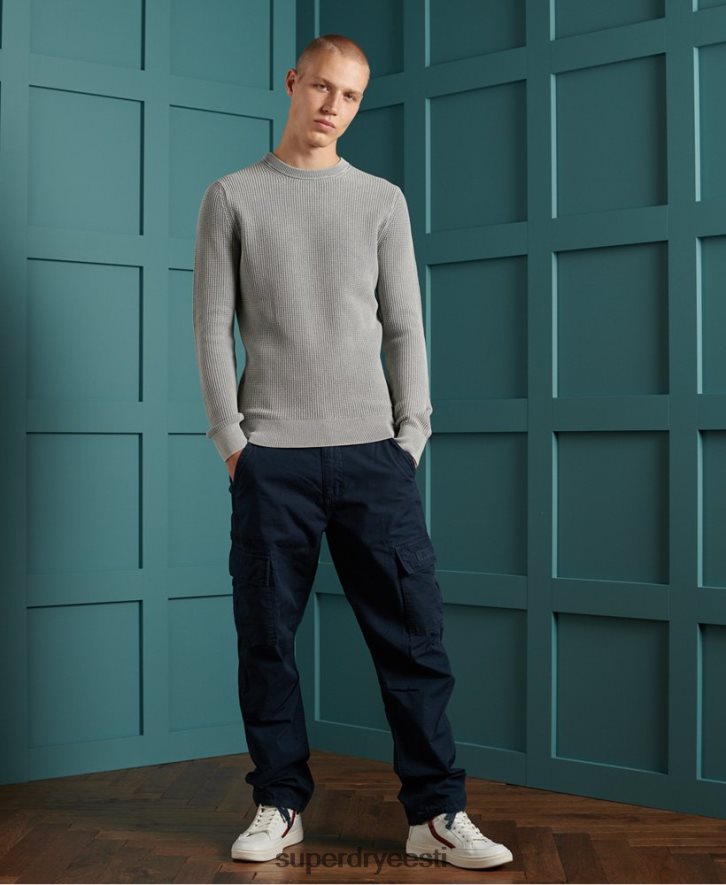 Superdry mehed akadeemia värvitud tekstuuriga meeskonna hüppaja B2LT45296 Riietus hall