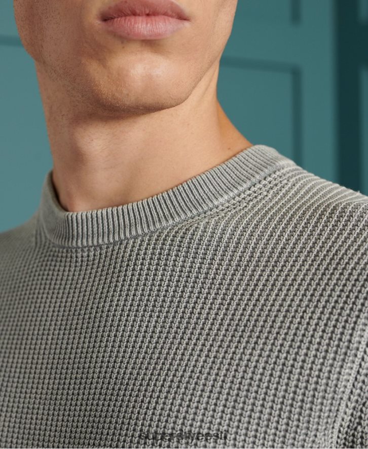 Superdry mehed akadeemia värvitud tekstuuriga meeskonna hüppaja B2LT45296 Riietus hall