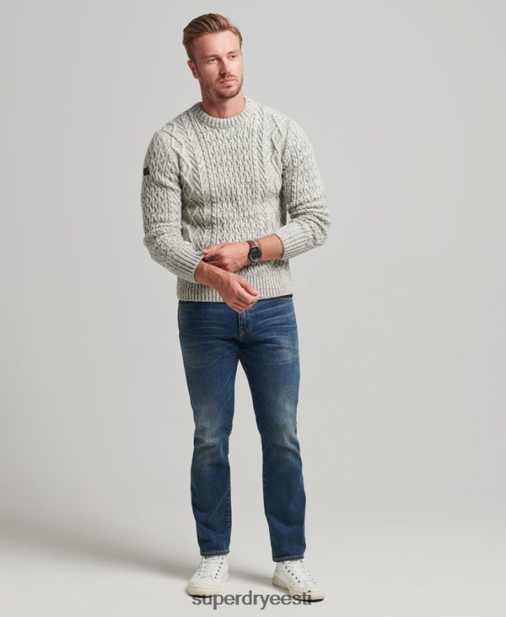 Superdry mehed jacob kaabli meeskonna hüppaja B2LT45250 Riietus hall