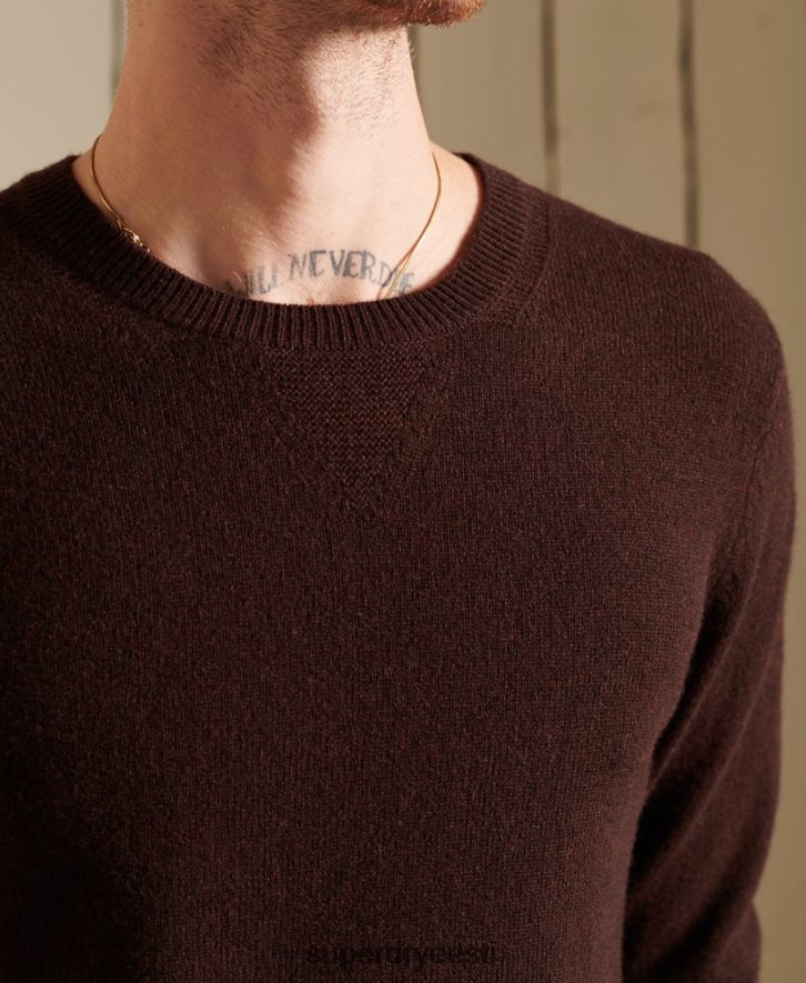 Superdry mehed lambavillane kerge meeskonnaga hüppaja B2LT45292 Riietus pruun