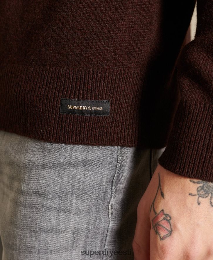 Superdry mehed lambavillane kerge meeskonnaga hüppaja B2LT45292 Riietus pruun