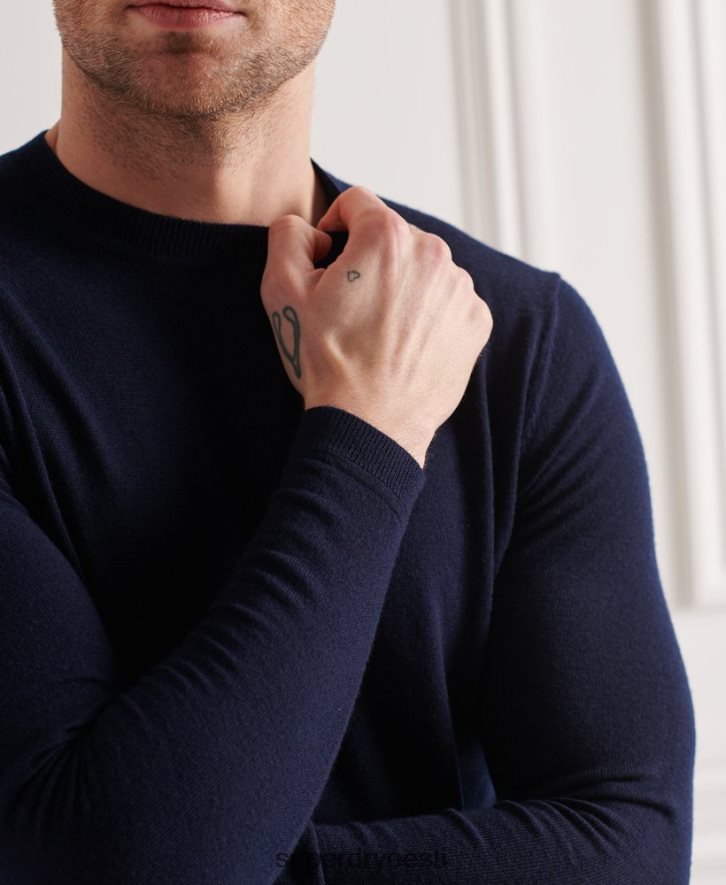 Superdry mehed meriino kergekaalu hüppaja B2LT45342 Riietus merevägi