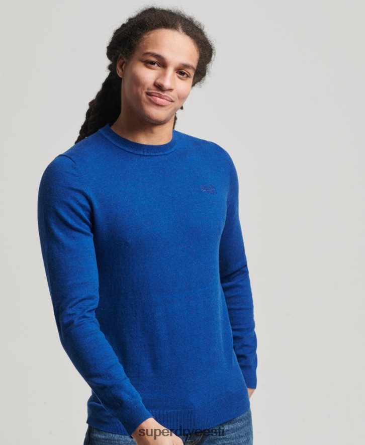 Superdry mehed oranži etiketiga meeskonna hüppaja B2LT45324 Riietus sinine