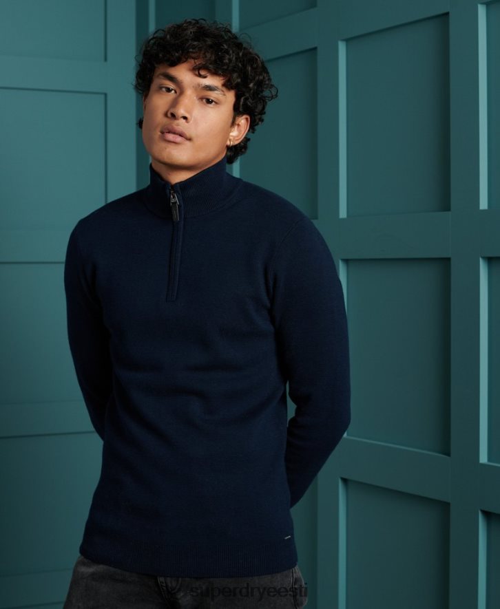 Superdry mehed oranži sildiga puuvillane henley kampsun B2LT41345 Riietus merevägi