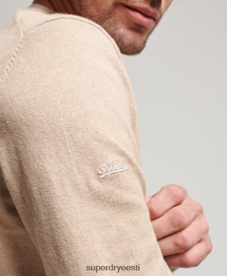 Superdry mehed orgaanilisest puuvillast kašmiirist kampsun B2LT45264 Riietus beež