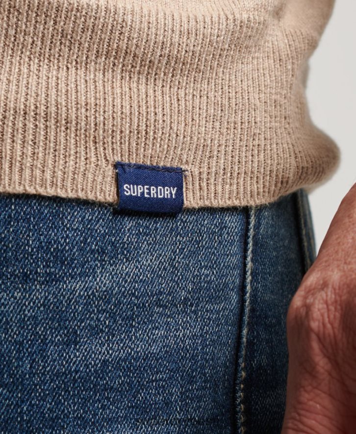 Superdry mehed orgaanilisest puuvillast kašmiirist kampsun B2LT45264 Riietus beež