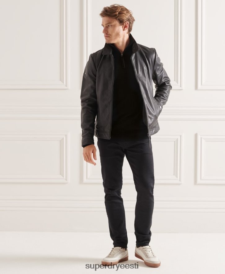Superdry mehed studios meriino henley džemprid B2LT45294 Riietus must