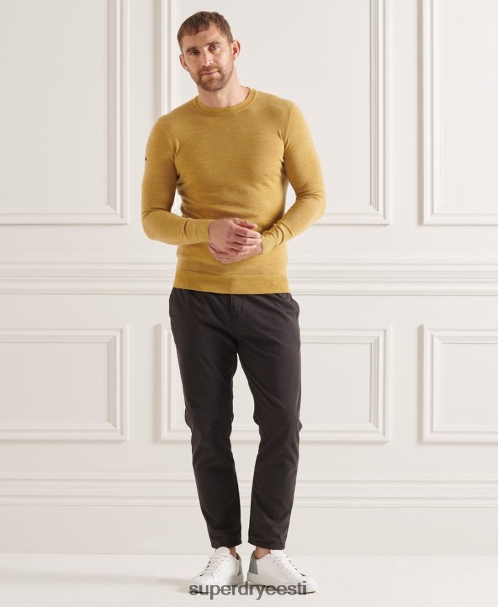 Superdry mehed studios merino crew hüppaja B2LT41312 Riietus kollane