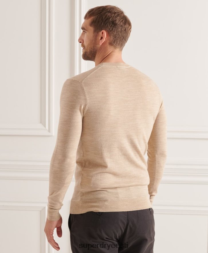 Superdry mehed studios merino crew hüppaja B2LT45297 Riietus beež