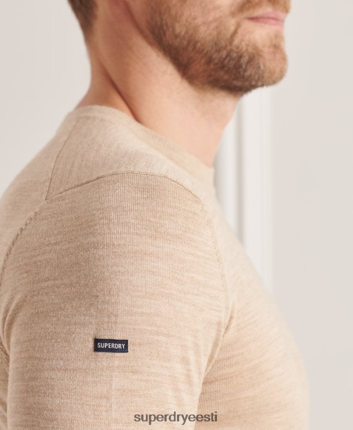 Superdry mehed studios merino crew hüppaja B2LT45297 Riietus beež