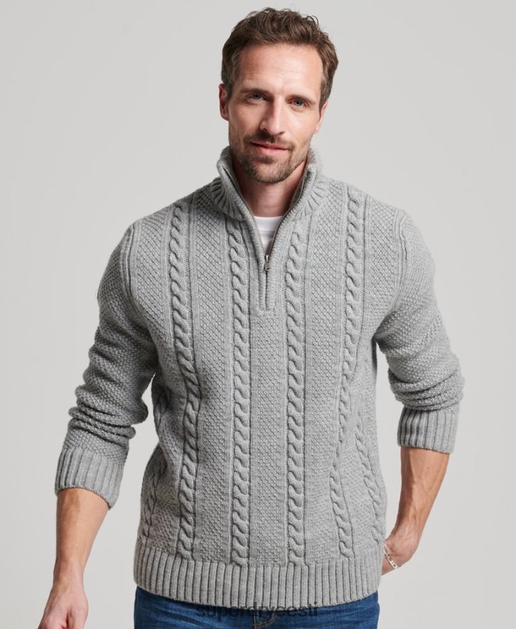 Superdry mehed vintage jacob henley kampsun B2LT41275 Riietus helehall