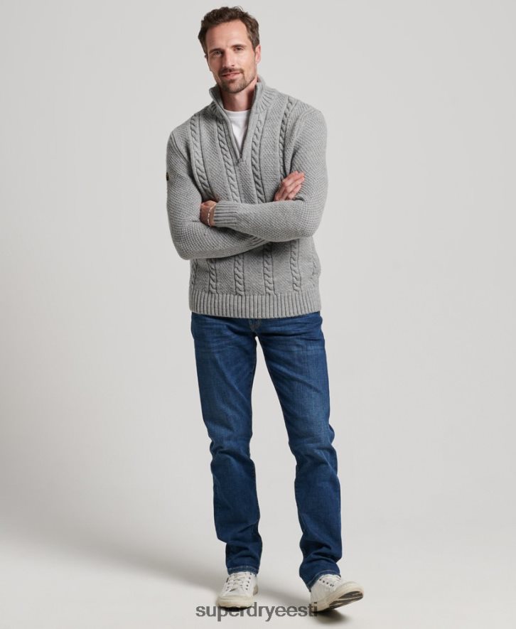 Superdry mehed vintage jacob henley kampsun B2LT41275 Riietus helehall