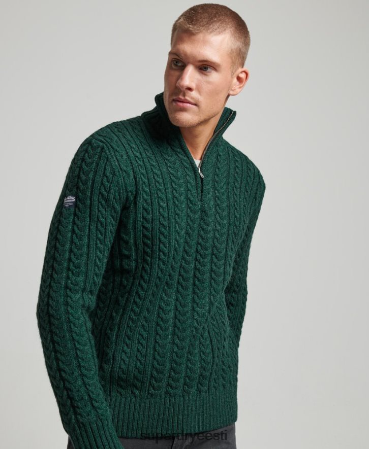 Superdry mehed vintage jacob henley kampsun B2LT41304 Riietus roheline