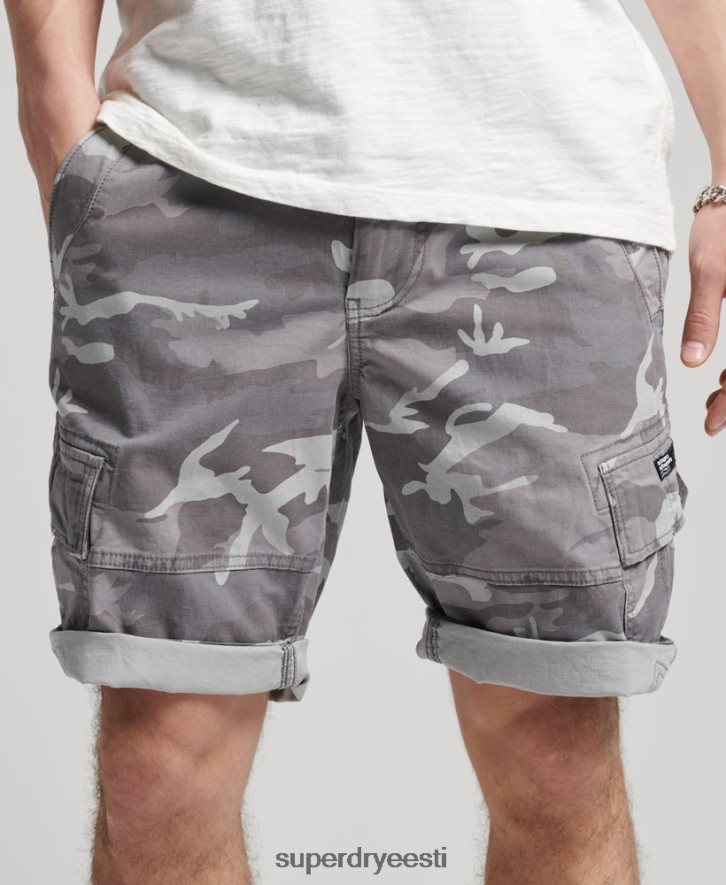 Superdry mehed core cargo lühikesed püksid B2LT4334 Riietus helehall