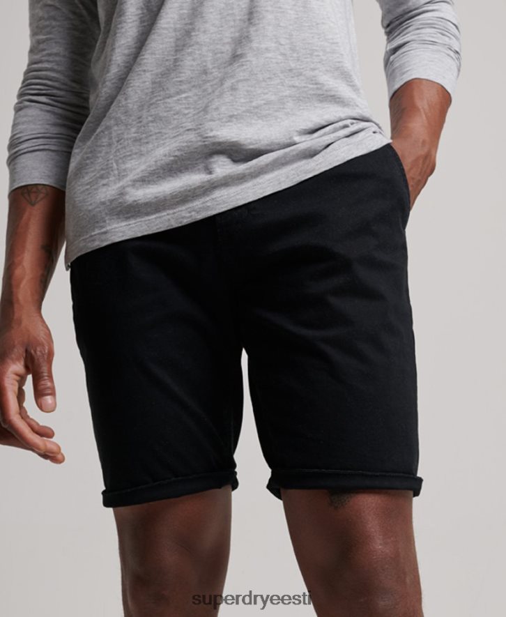 Superdry mehed core chino lühikesed püksid B2LT4255 Riietus must