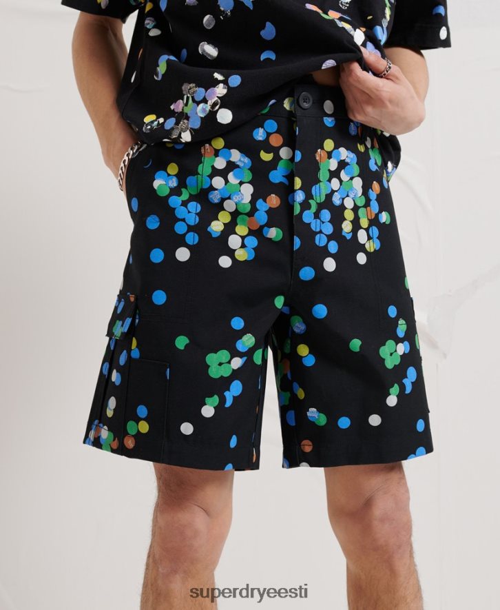 Superdry mehed energia ekstra lühikesed püksid B2LT4329 Riietus must