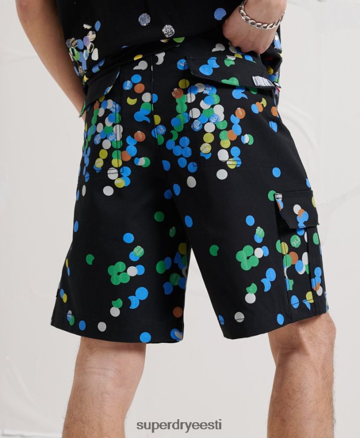 Superdry mehed energia ekstra lühikesed püksid B2LT4329 Riietus must