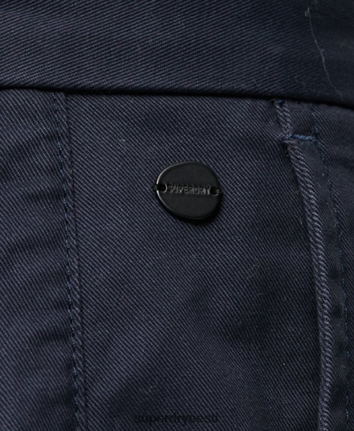 Superdry mehed õhukesed venivad chino lühikesed püksid B2LT4103 Riietus merevägi
