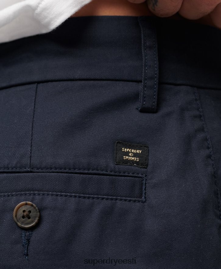 Superdry mehed õhukesed venivad chino lühikesed püksid B2LT4103 Riietus merevägi