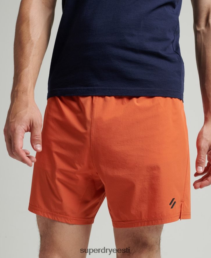 Superdry mehed joosta premium lühikesed püksid B2LT45359 Riietus oranž