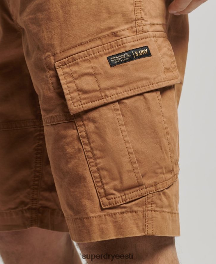 Superdry mehed orgaanilisest puuvillast põhilised cargo lühikesed püksid B2LT4275 Riietus pruun