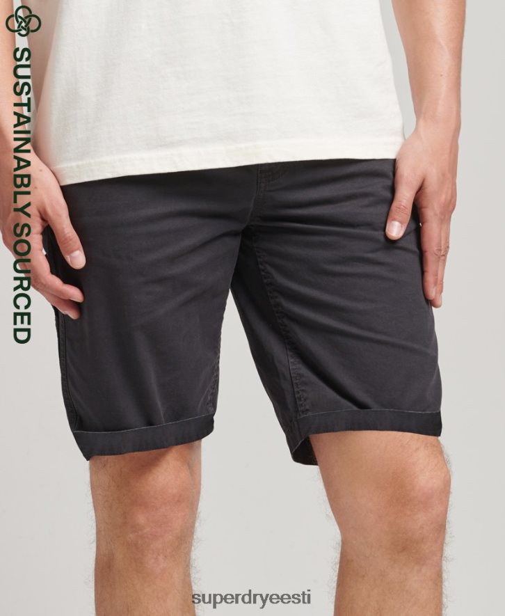 Superdry mehed orgaanilisest puuvillast vintage puusepa lühikesed püksid B2LT4309 Riietus must