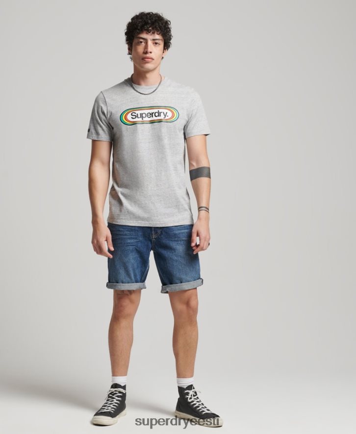 Superdry mehed orgaanilisest puuvillast vintage sirge lühike B2LT4273 Riietus tumesinine