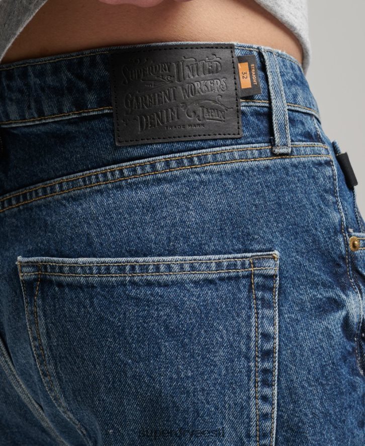 Superdry mehed orgaanilisest puuvillast vintage sirge lühike B2LT4273 Riietus tumesinine