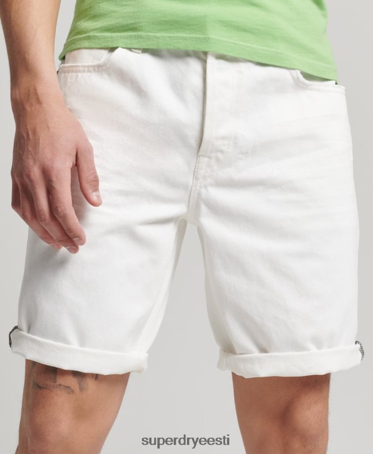 Superdry mehed orgaanilisest puuvillast vintage sirge lühike B2LT4300 Riietus valge