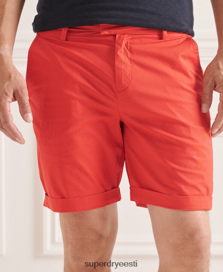 Superdry mehed paberist chino lühikesed püksid B2LT46463 Riietus oranž