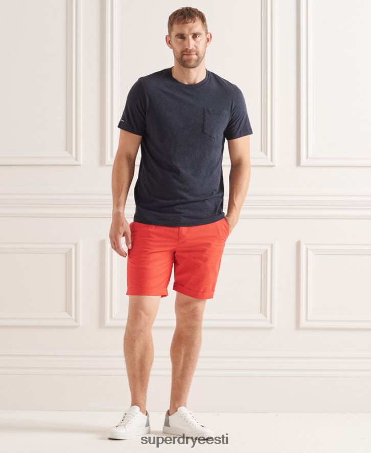 Superdry mehed paberist chino lühikesed püksid B2LT46463 Riietus oranž