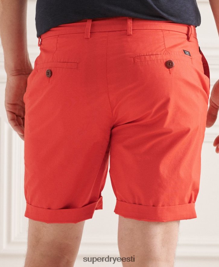 Superdry mehed paberist chino lühikesed püksid B2LT46463 Riietus oranž