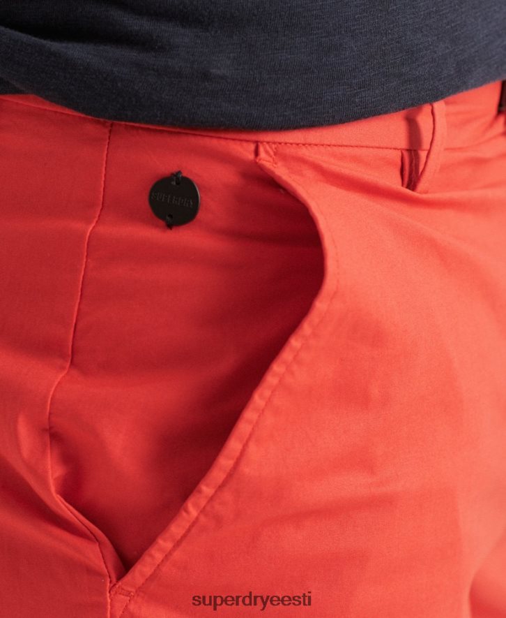 Superdry mehed paberist chino lühikesed püksid B2LT46463 Riietus oranž