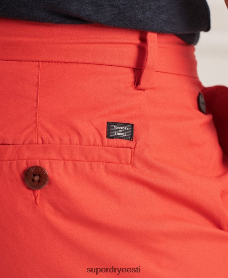 Superdry mehed paberist chino lühikesed püksid B2LT46463 Riietus oranž
