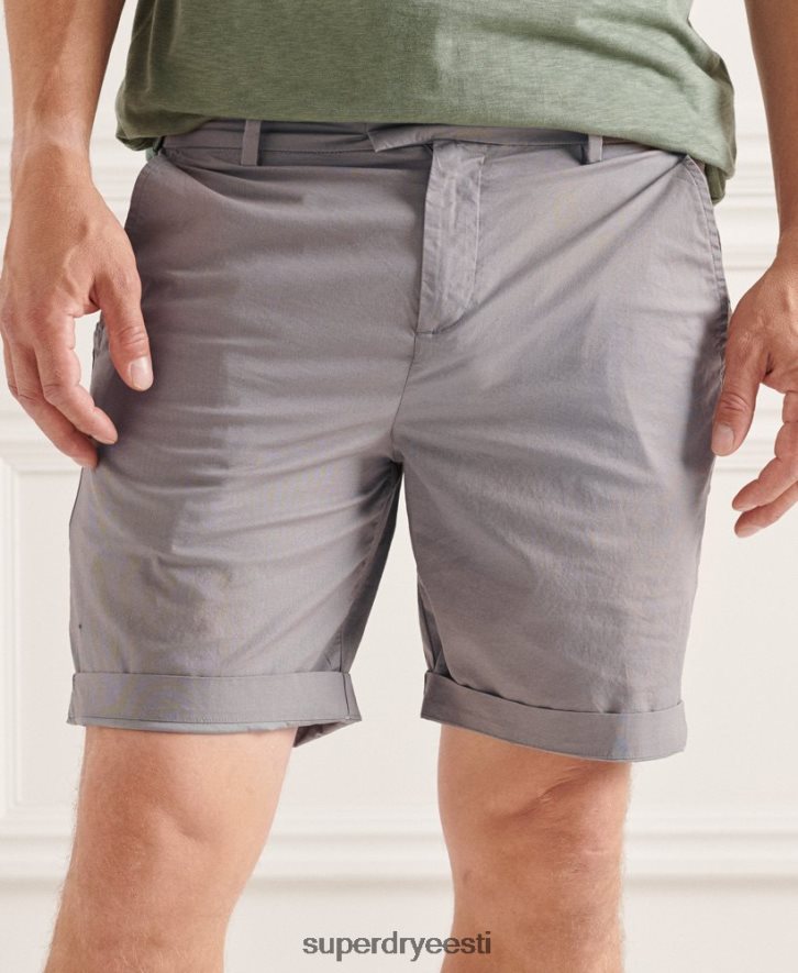 Superdry mehed paberist chino lühikesed püksid B2LT46493 Riietus helehall