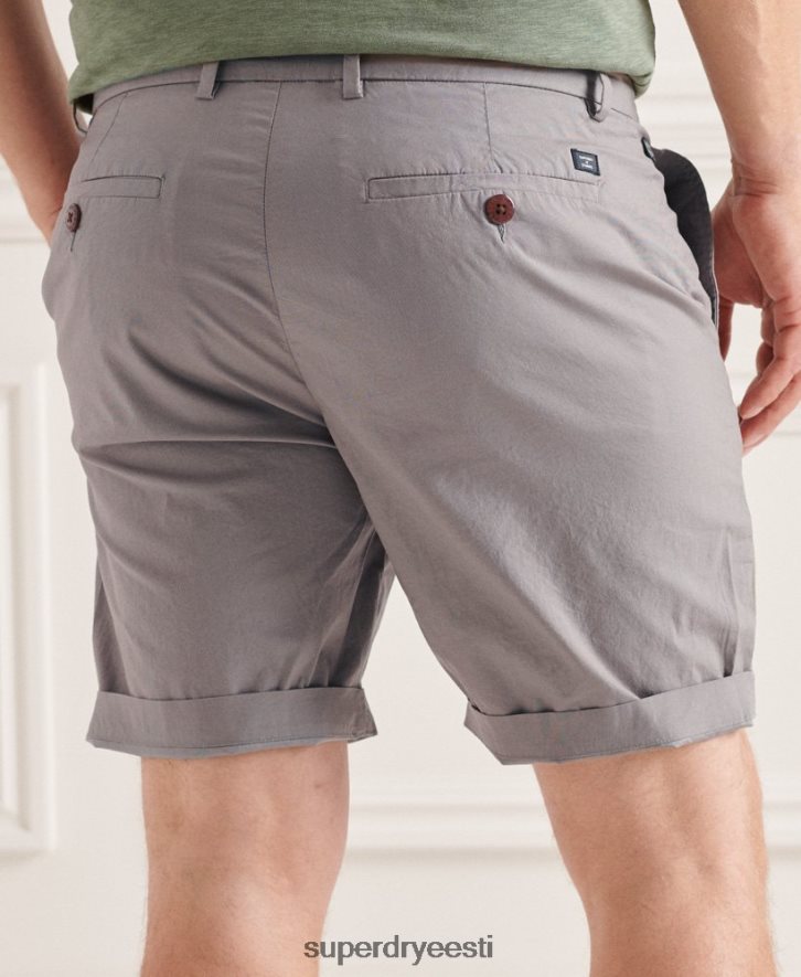 Superdry mehed paberist chino lühikesed püksid B2LT46493 Riietus helehall