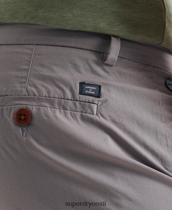 Superdry mehed paberist chino lühikesed püksid B2LT46493 Riietus helehall