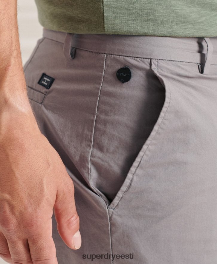 Superdry mehed paberist chino lühikesed püksid B2LT46493 Riietus helehall