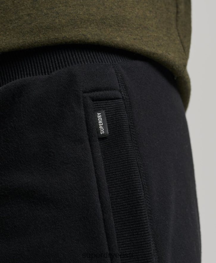 Superdry mehed vintage logoga tikitud trikoopüksid B2LT4276 Riietus must