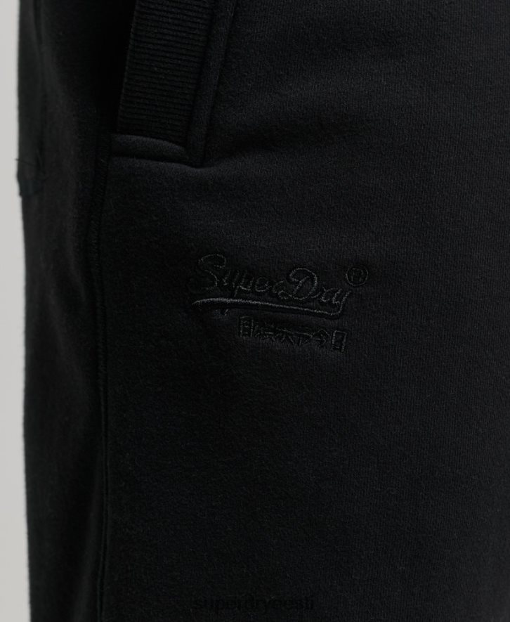 Superdry mehed vintage logoga tikitud trikoopüksid B2LT4276 Riietus must