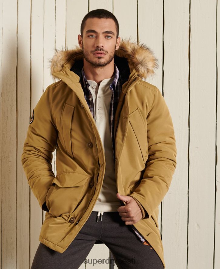 Superdry mehed everest parkmantel B2LT44738 Riietus tan