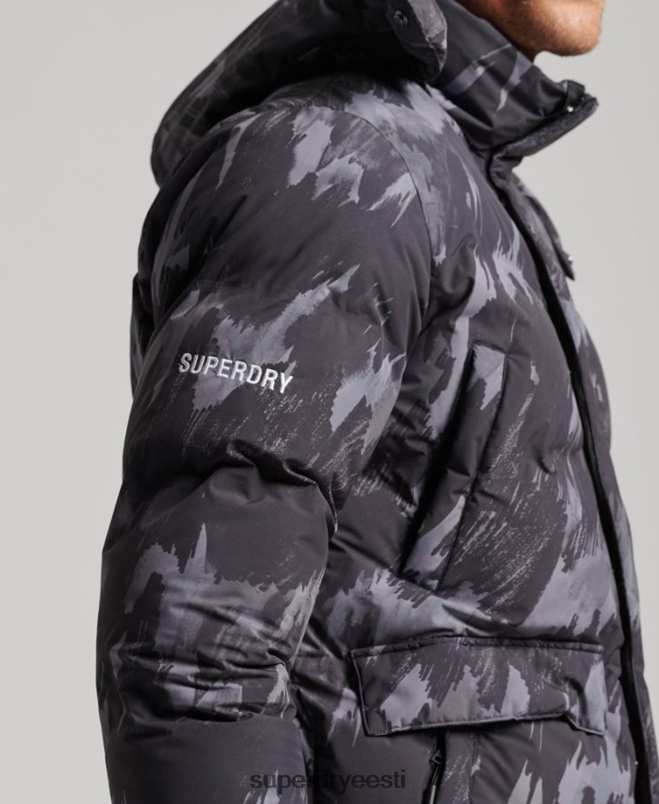 Superdry mehed karbikujuline puhvermantel B2LT45365 Riietus tumehall