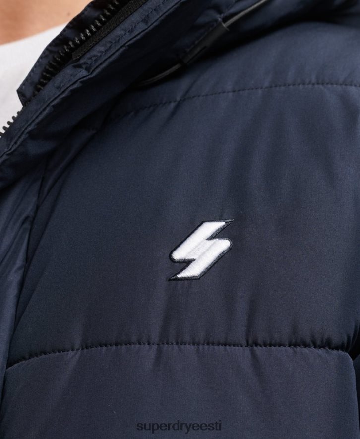 Superdry mehed logoga kapuutsiga õngejada mantel B2LT44520 Riietus merevägi