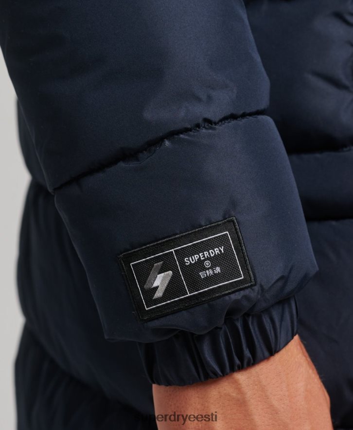 Superdry mehed logoga kapuutsiga õngejada mantel B2LT44520 Riietus merevägi